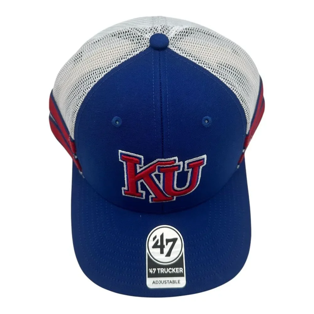 '47 Brand Kansas Jayhawks Snapback Trucker Hat Cap Straight Eight‎ 8 NCAA